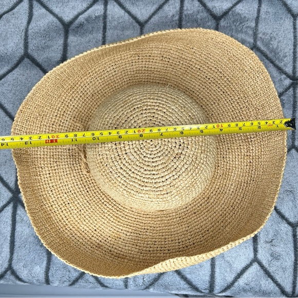 Onigo Genuine Raffia Raphia Handmade in Madagascar Sun Hat with bow - Picture 7 of 7